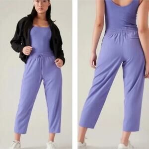 Athleta Arrival Straight Leg Ankle Pants Dark Adonis Blue 24